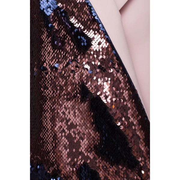 Sequin Tuxedo Pink Dress