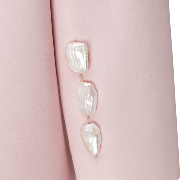 Lani Studio Pink Dress With Pearls And Feathers, view 4