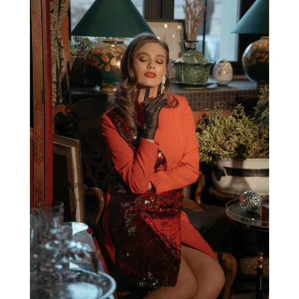 Asymmetric Blazer Dress