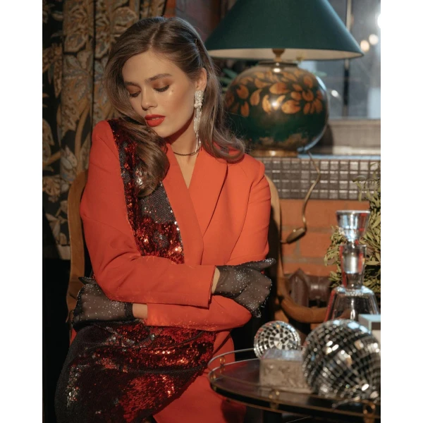 Asymmetric Blazer Dress