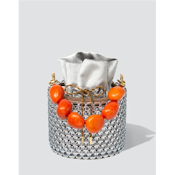 Celli orange and silver handbag Bags bags Luxury Shoes 