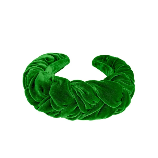 Tanya litkovska Women’s Velvet Headband in Grass Green Accessories black velvet headband Luxury Shoes 
