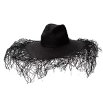 Black straw hat – L   Luxury Shoes 