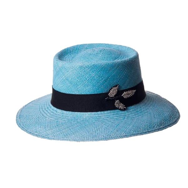 Black straw hat – L   Luxury Shoes 