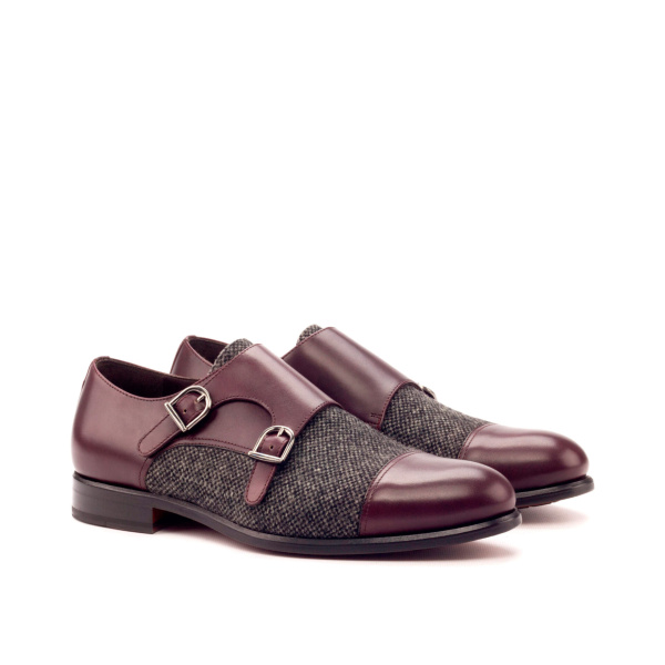 Gray Double Monk Shoe