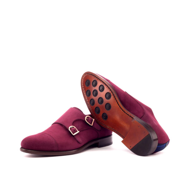  Luxury Handbags by you Burgundy Double Monk Shoe, view 3