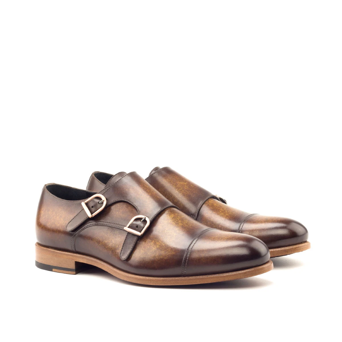 Brown Double Monk Shoe Brown Double Monk Shoe