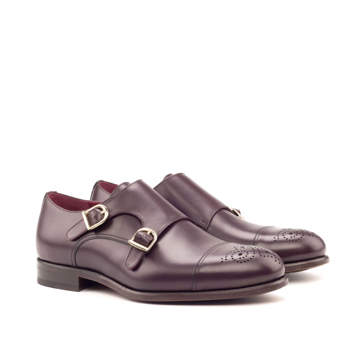 Burgundy Double Monk Shoe Burgundy Double Monk Shoe