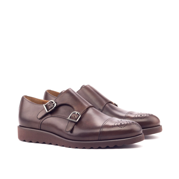 Brown Double Monk Shoe