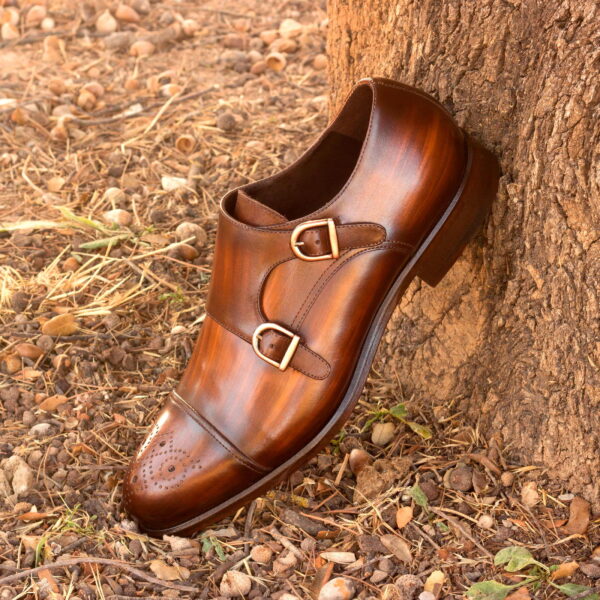  Luxury Handbags by you Brown Double Monk Shoe, view 4