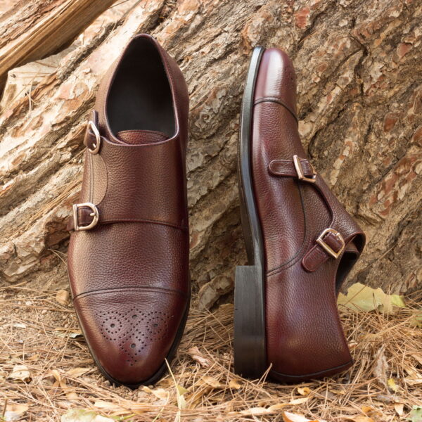  Luxury Handbags by you Burgundy Double Monk Shoe, view 4