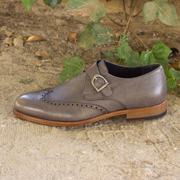  Luxury Handbags by you Gray Single Monk Shoe, view 4