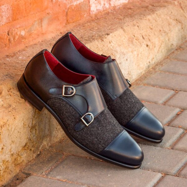  Luxury Handbags by you Gray Double Monk Shoe, view 4