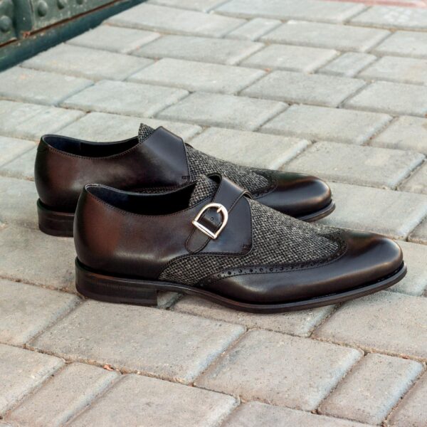  Luxury Handbags by you Gray Single Monk Shoe, view 4