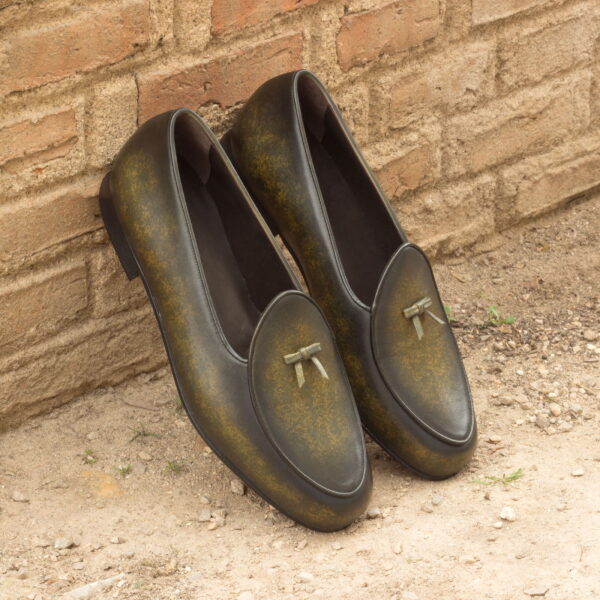  Luxury Handbags by you Hand Made Patina Belgian Slipper Shoe, view 4