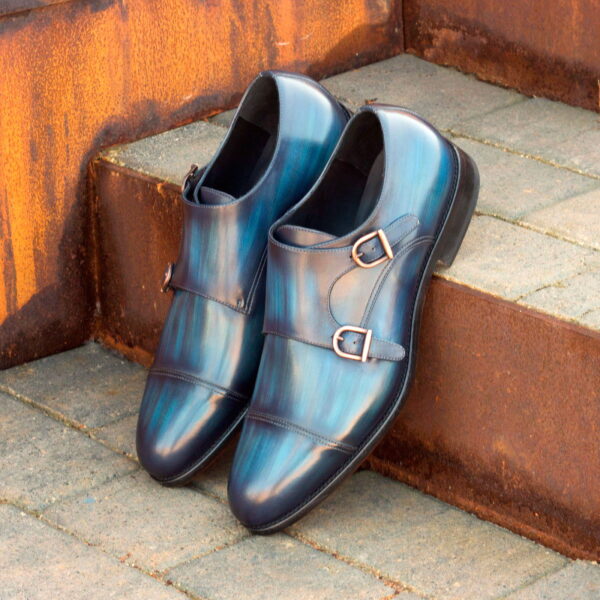  Luxury Handbags by you Blue Double Monk Shoe, view 4