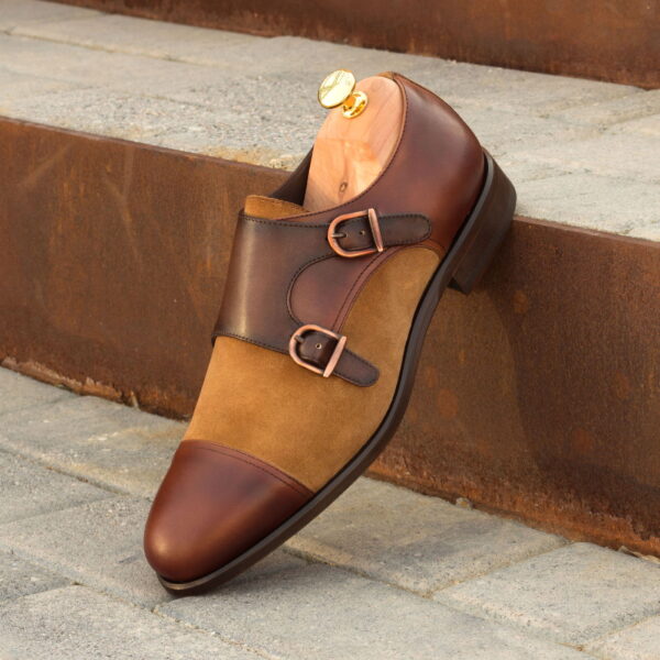  Luxury Handbags by you Brown Double Monk Shoe, view 4