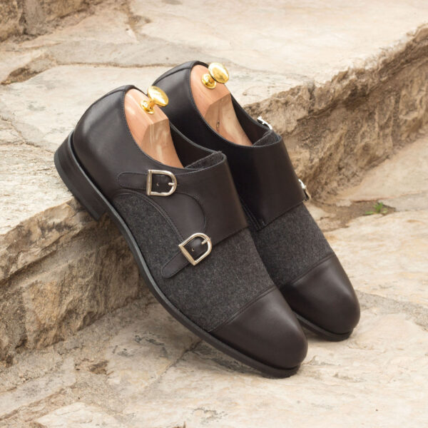  Luxury Handbags by you Gray Double Monk Shoe, view 4