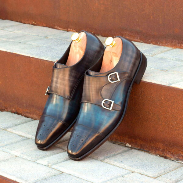  Luxury Handbags by you Blue Double Monk Shoe, view 4