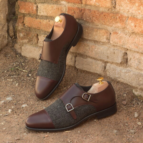  Luxury Handbags by you Gray Double Monk Shoe, view 4