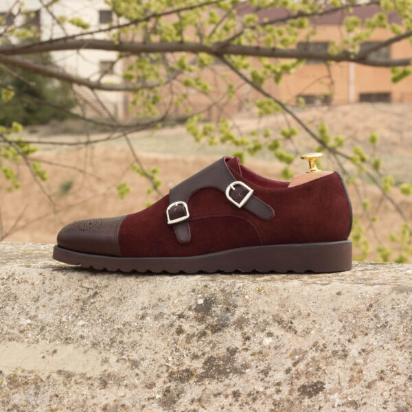  Luxury Handbags by you Burgundy Double Monk Shoe, view 4