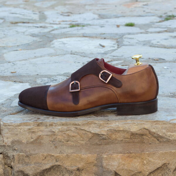  Luxury Handbags by you Brown Double Monk Shoe, view 4