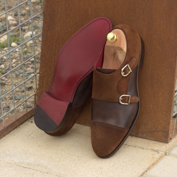  Luxury Handbags by you Brown Double Monk Shoe, view 4