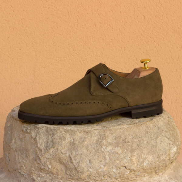  Luxury Handbags by you Green Single Monk Shoe, view 4