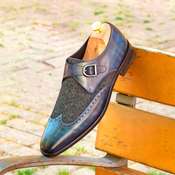  Luxury Handbags by you Gray Single Monk Shoe, view 4