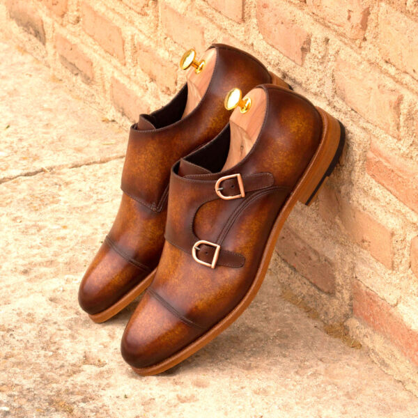 Luxury Handbags by you Brown Double Monk Shoe, view 4