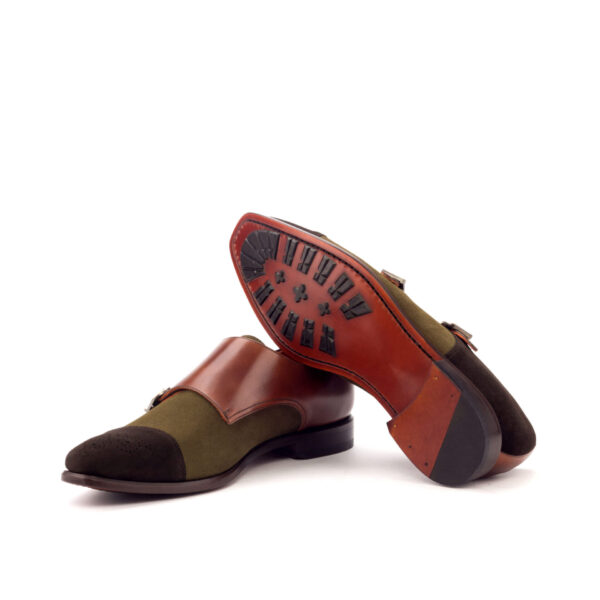  Luxury Handbags by you Suede Black Double Monk Shoe, view 3