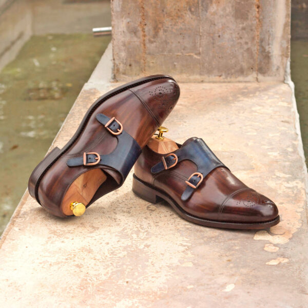  Luxury Handbags by you Blue Double Monk Shoe, view 4
