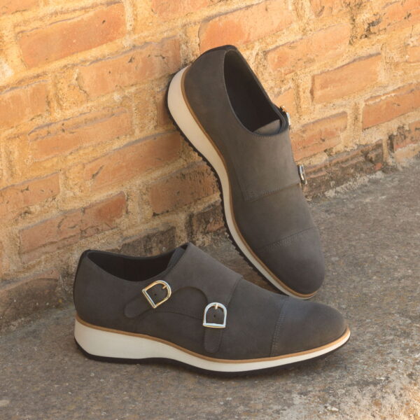  Luxury Handbags by you Grey Double Monk Shoe, view 4