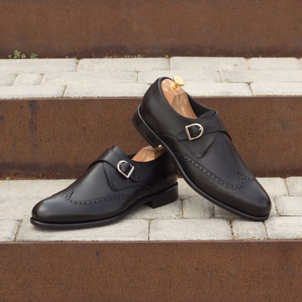  Luxury Handbags by you Black Single Monk Shoe, view 4