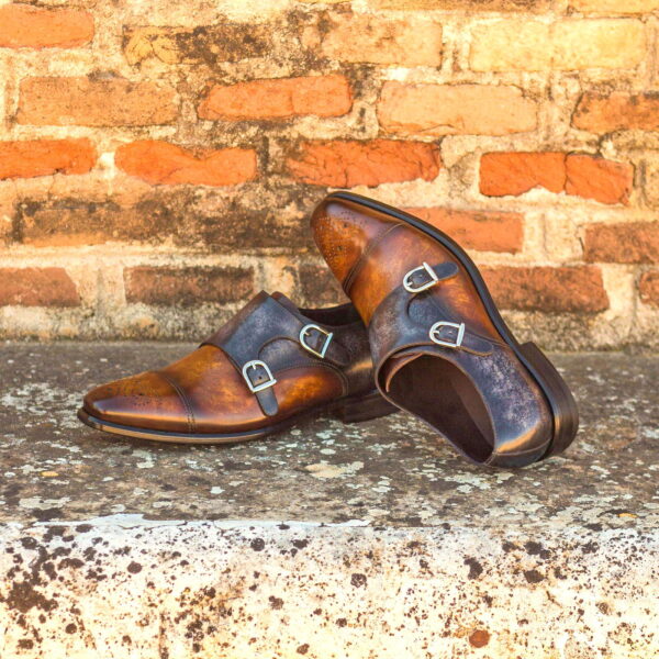 Luxury Handbags by you Blue Double Monk Shoe, view 4