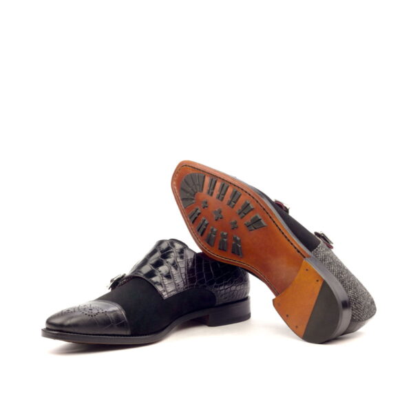  Luxury Handbags by you Gray Double Monk Shoe, view 3