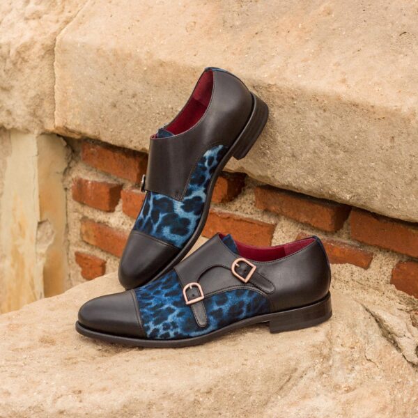  Luxury Handbags by you Blue Double Monk Shoe, view 4