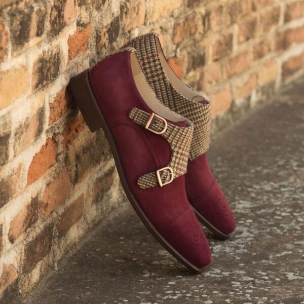  Luxury Handbags by you Burgundy Double Monk Shoe, view 4