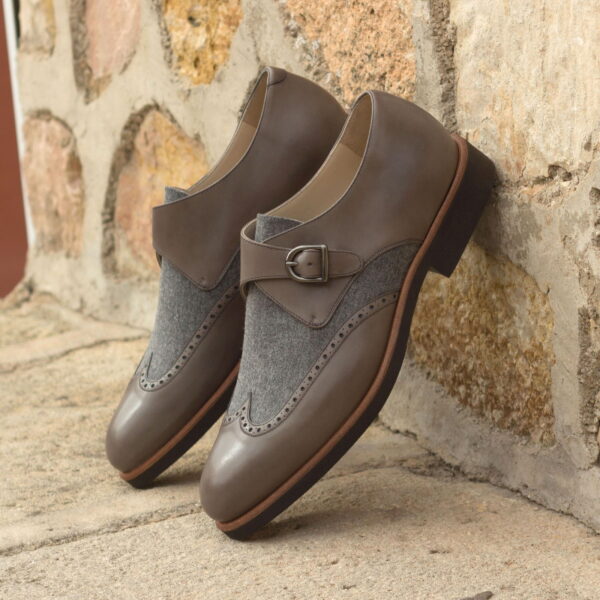  Luxury Handbags by you Gray Single Monk Shoe, view 4