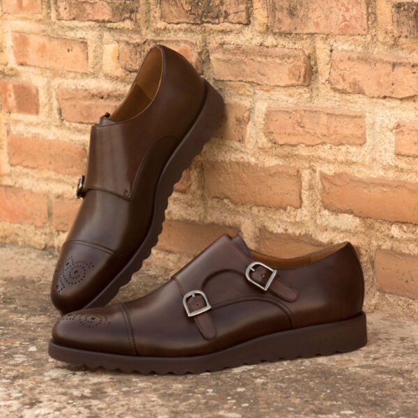  Luxury Handbags by you Brown Double Monk Shoe, view 4