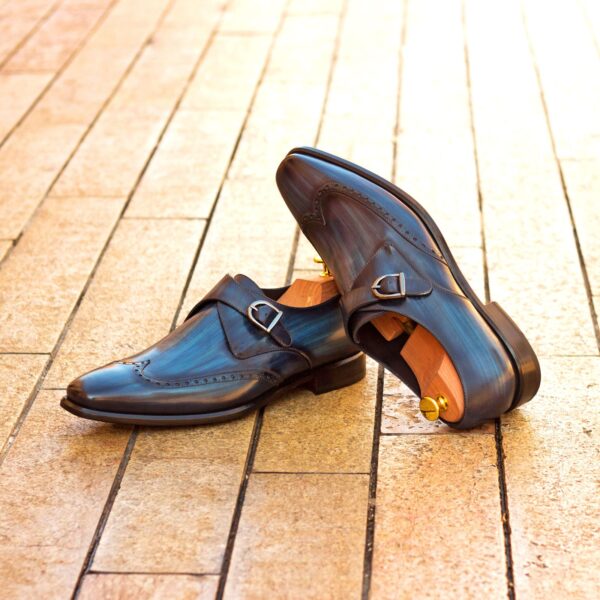  Luxury Handbags by you Blue Single Monk Shoe, view 4