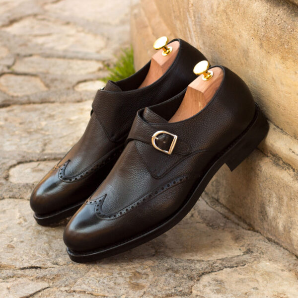 Luxury Handbags by you Black Single Monk Shoe, view 4