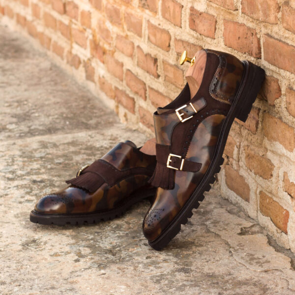  Luxury Handbags by you Hand Made Patina Kiltie Monk Strap Woman Shoe, view 4