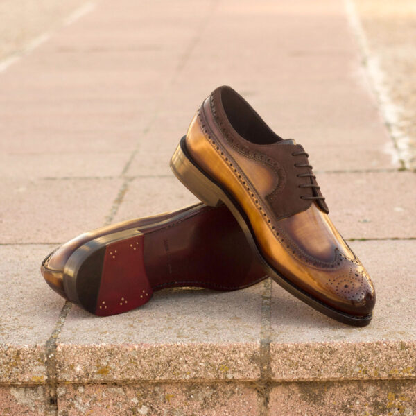  Luxury Handbags by you Hand Made Patina Longwing Blucher Shoe, view 4