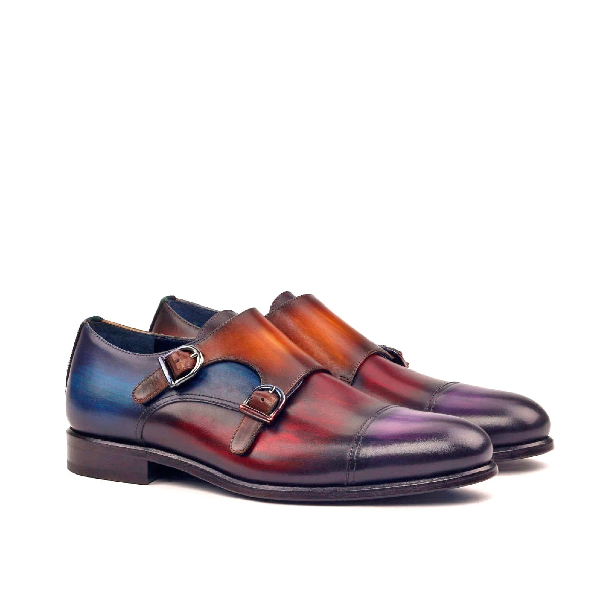 Green Double Monk Shoe Green Double Monk Shoe