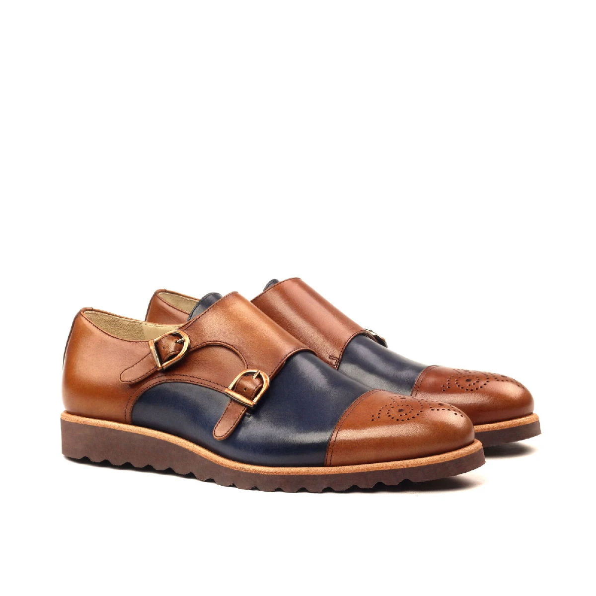 Brown Double Monk Shoe Brown Double Monk Shoe
