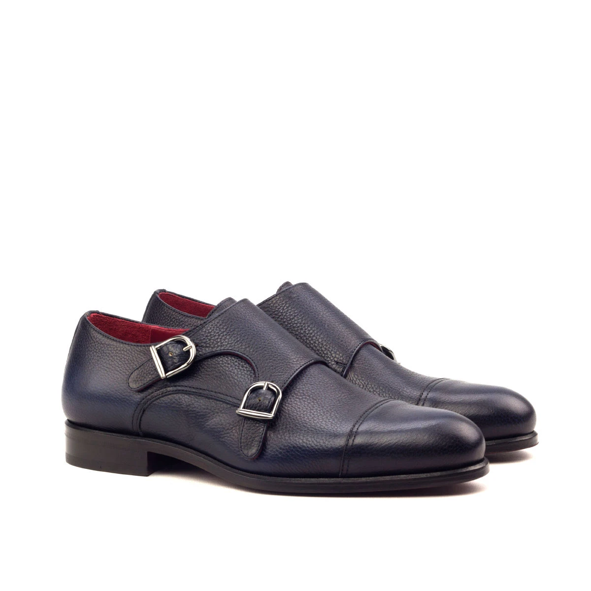 Blue Double Monk Shoe Blue Double Monk Shoe