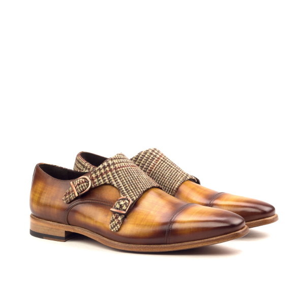 Brown Double Monk Shoe