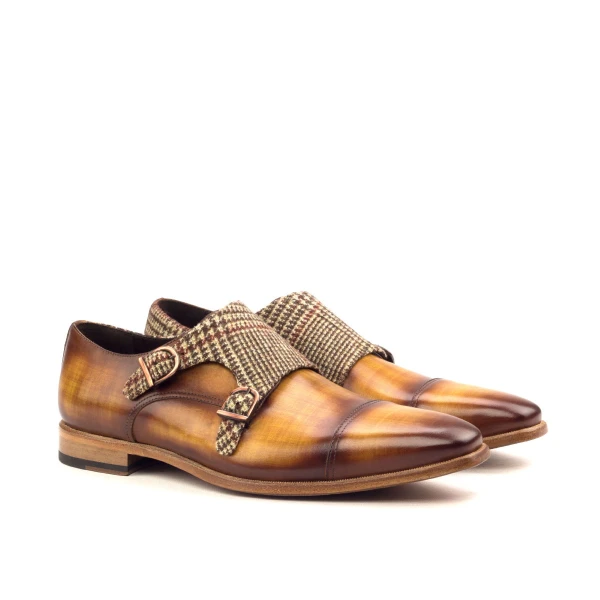 Brown Double Monk Shoe