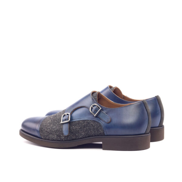  Luxury Handbags by you Blue and Gray Double Monk Shoe, view 2